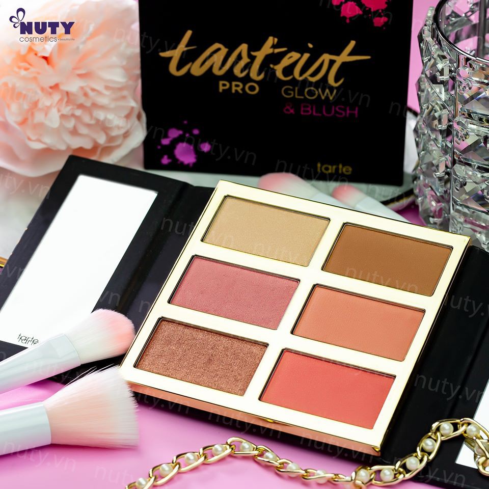 Bảng Phấn Má Hồng, Bắt Sáng và Tạo Khối - Tarteist Pro Glow & Blush 5,6g x 6 Ô