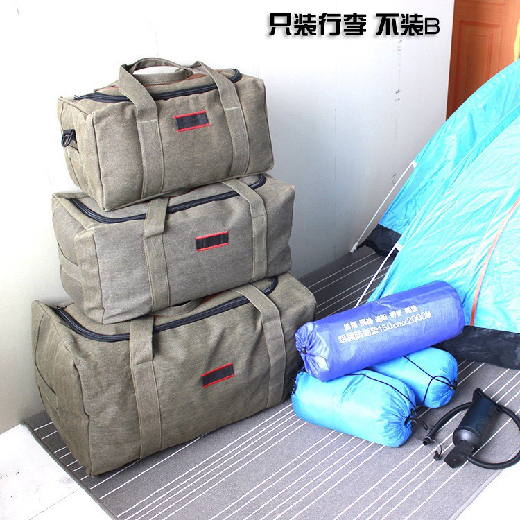 Túi du lịch dạng túi trống T102 19-22-30inch đựng đồ hành lý vali siêu to (Kaki)