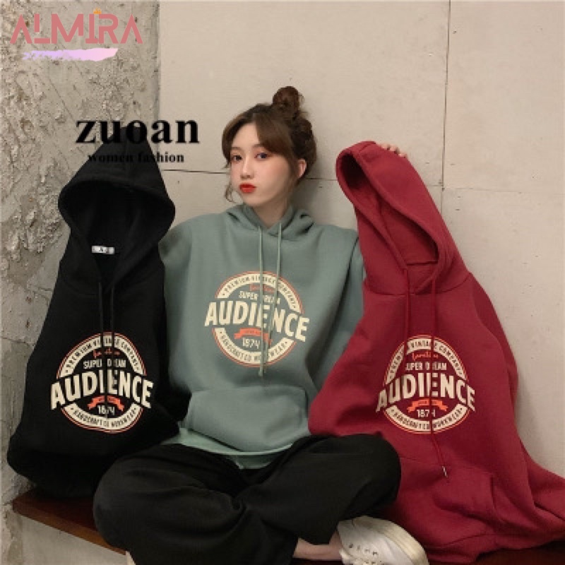 Áo Hoodie AUDIENCE Logo Chữ Tròn Form Rộng Tay Bồng, Áo Hoodie Unisex Form Rộng Nhiều Màu | BigBuy360 - bigbuy360.vn