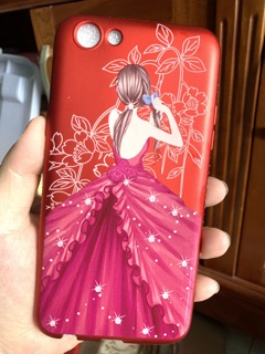 Ốp dẻo cô gái đính đá Oppo F3