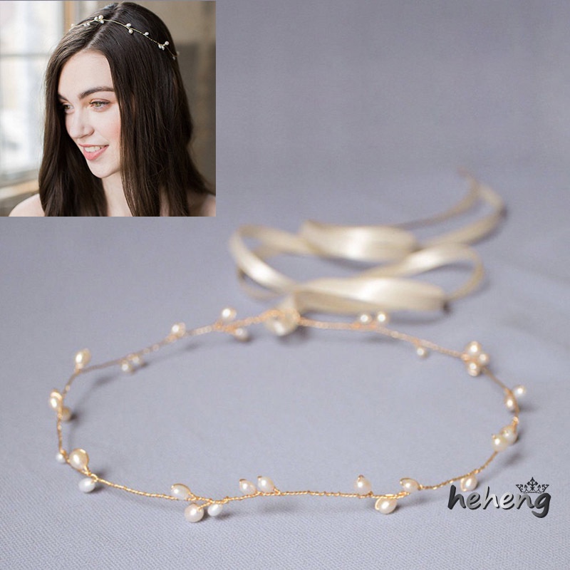 Dây Cài Tóc Đính Ngọc Trai Nhân Tạo Kiểu Dáng Lãng Mạn