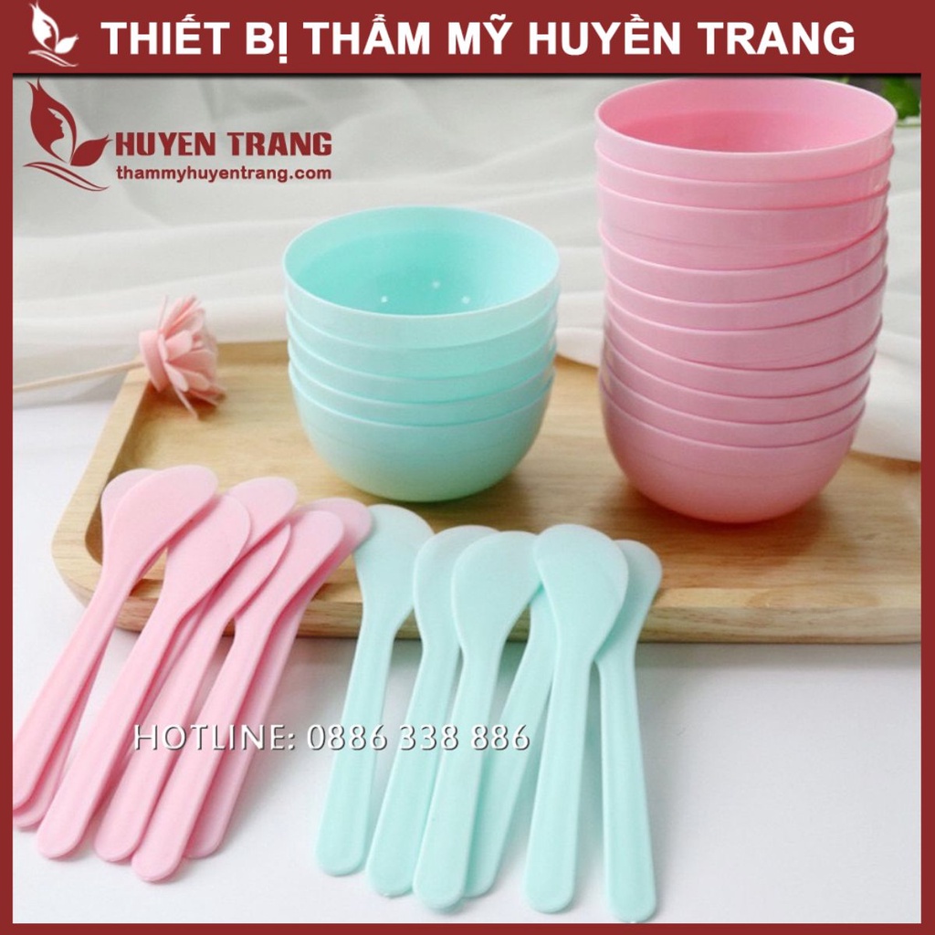 Combo Thìa+Bát Trộn Mặt Nạ Dụng Cụ Làm Đẹp Chăm Sóc Da Mặt - Thẩm Mỹ Huyền Trang