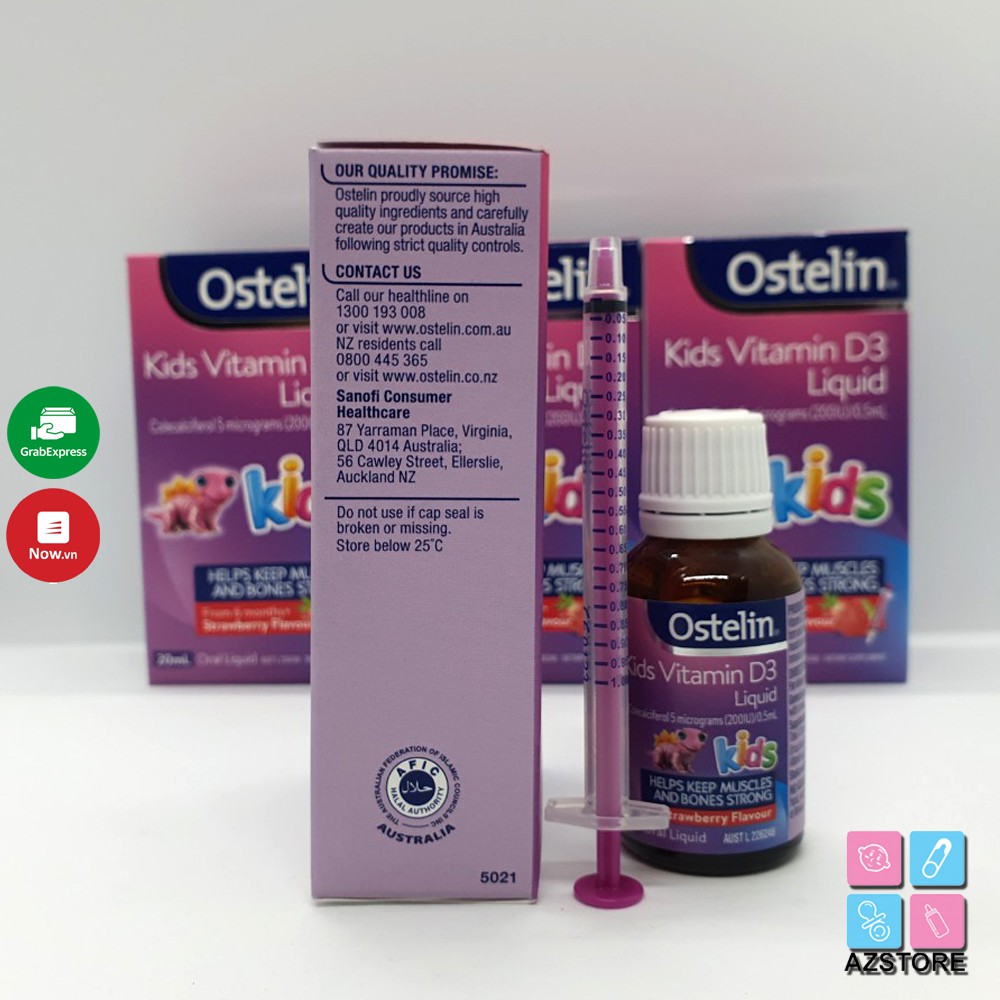 Vitamin D3 Ostelin Liquid 20ml Úc