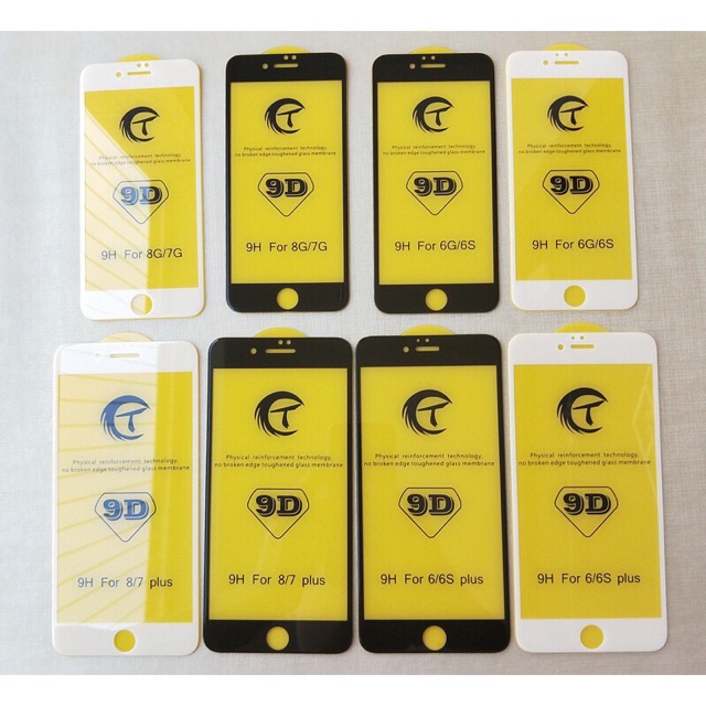 Kính Cường Lực 9D Chất Lượng cho 7p, 8p x, xs, 11pro , ip7 , 6p  - FukiShop