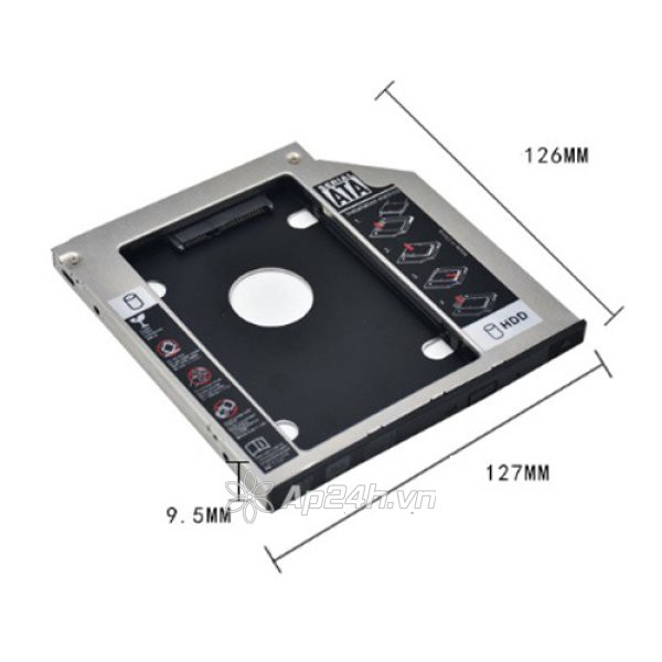 Caddy Bay( Khay Ổ Cứng ) HDD SSD SATA3 9.5mm/12.7mm - Giải Pháp Lắp Ổ Cứng Thứ 2 cho Laptop