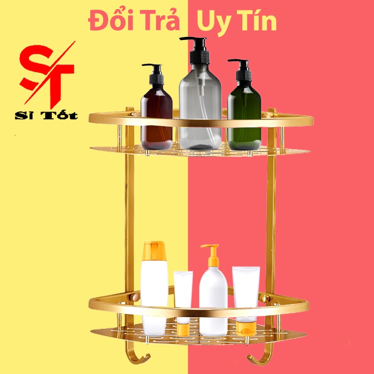 Kệ Góc Nhà Tắm 2 Tầng Mạ Vàng Sang Trọng, Sạch, Bền, Đẹp