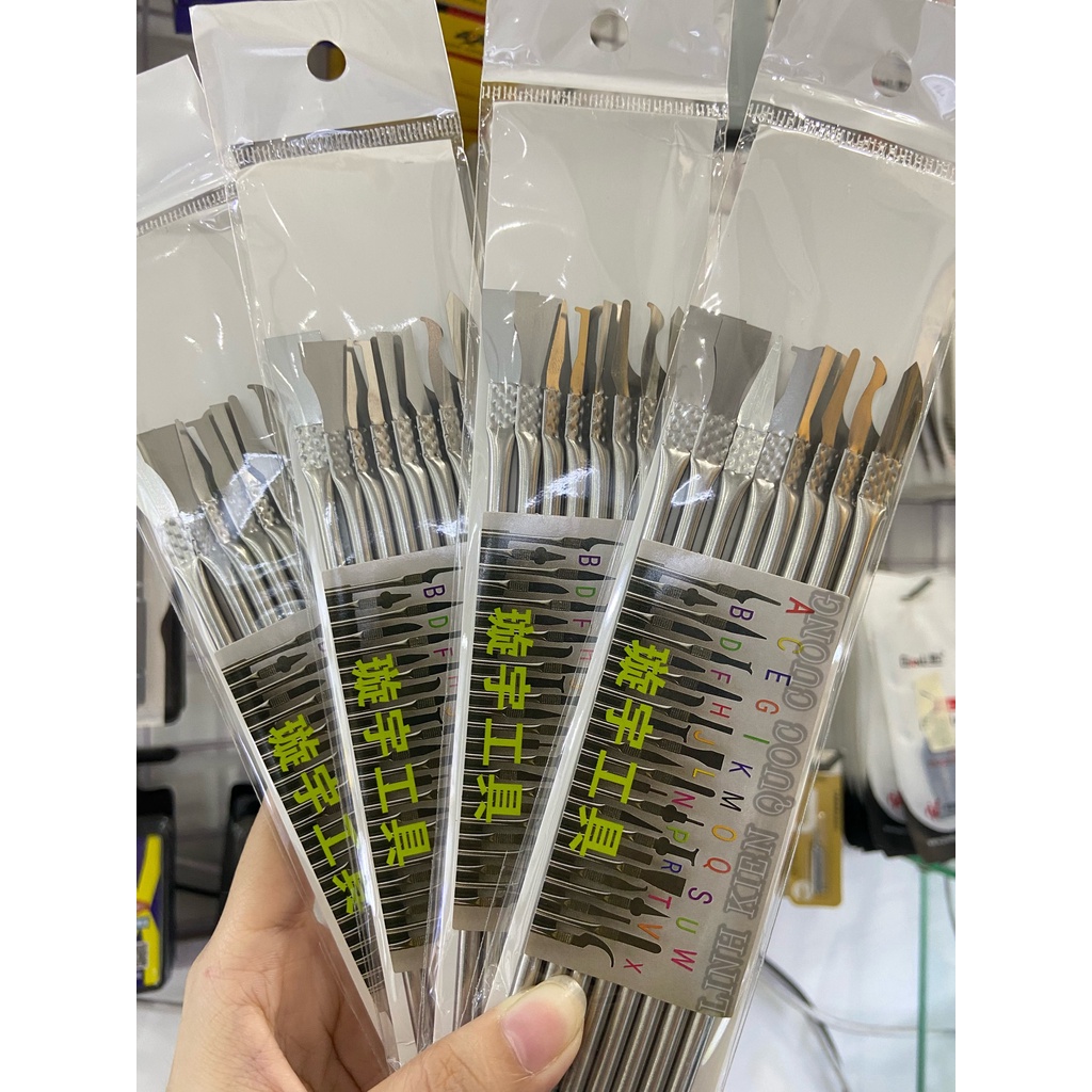 Bộ 8 cây dao rọc tem làm chân ic