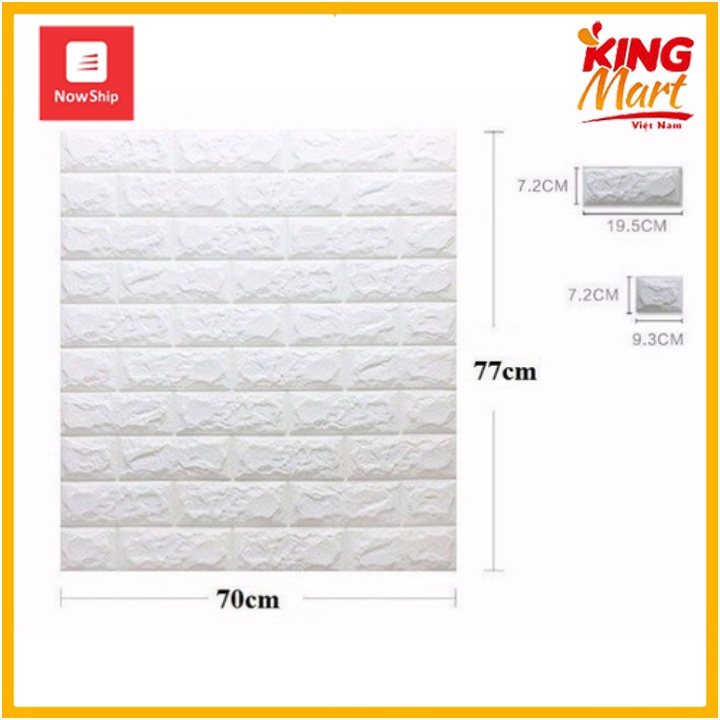 Xốp dán tường - Miếng xốp dán tường 3D giả gạch khổ lớn HOT