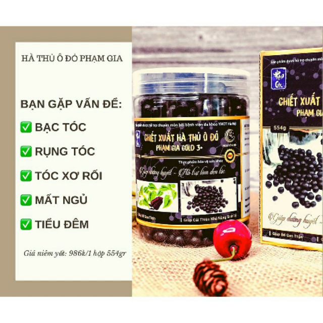 TINH CHẤT HÀ THỦ Ô ĐỎ PHẠM GIA KHẮC TINH BẠC TÓC - RỤNG TÓC