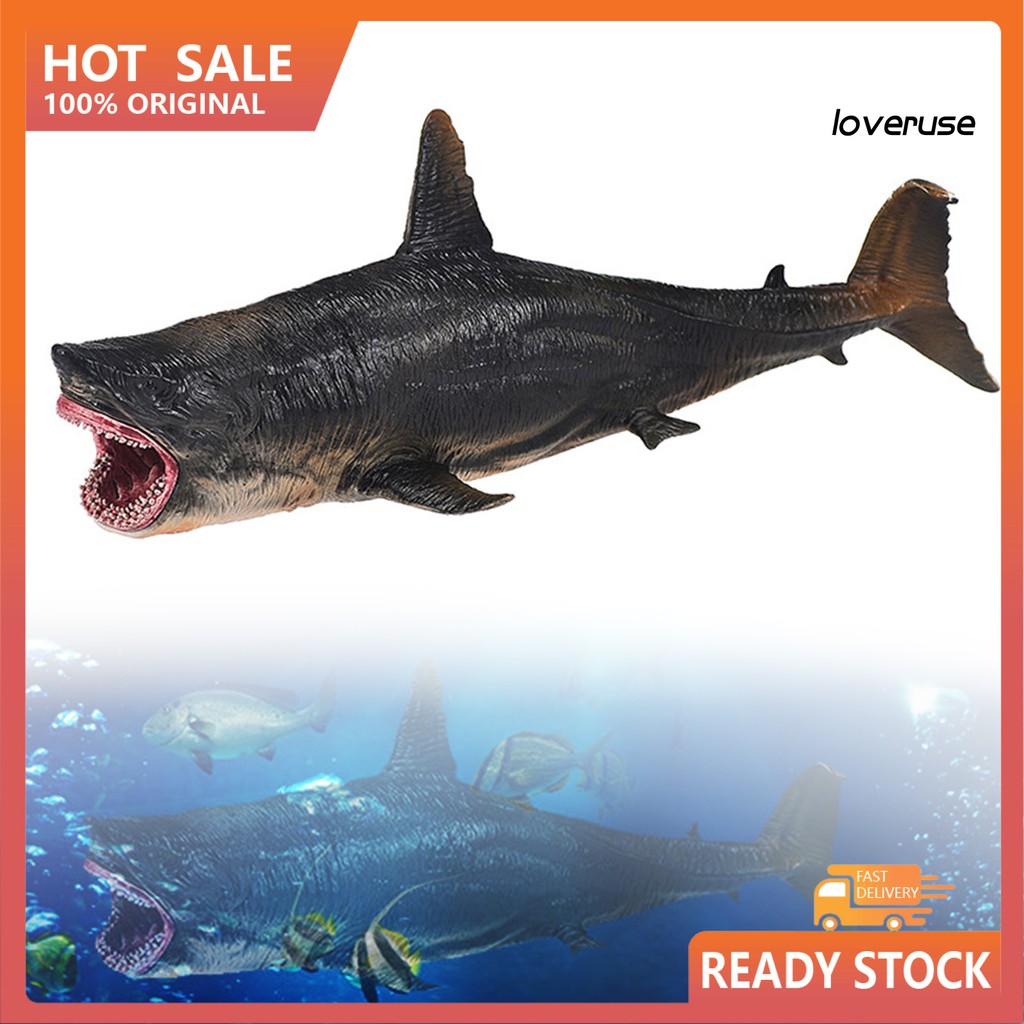 Mô hình cá mập Megalodon sống động dùng trang trí nhà cửa
