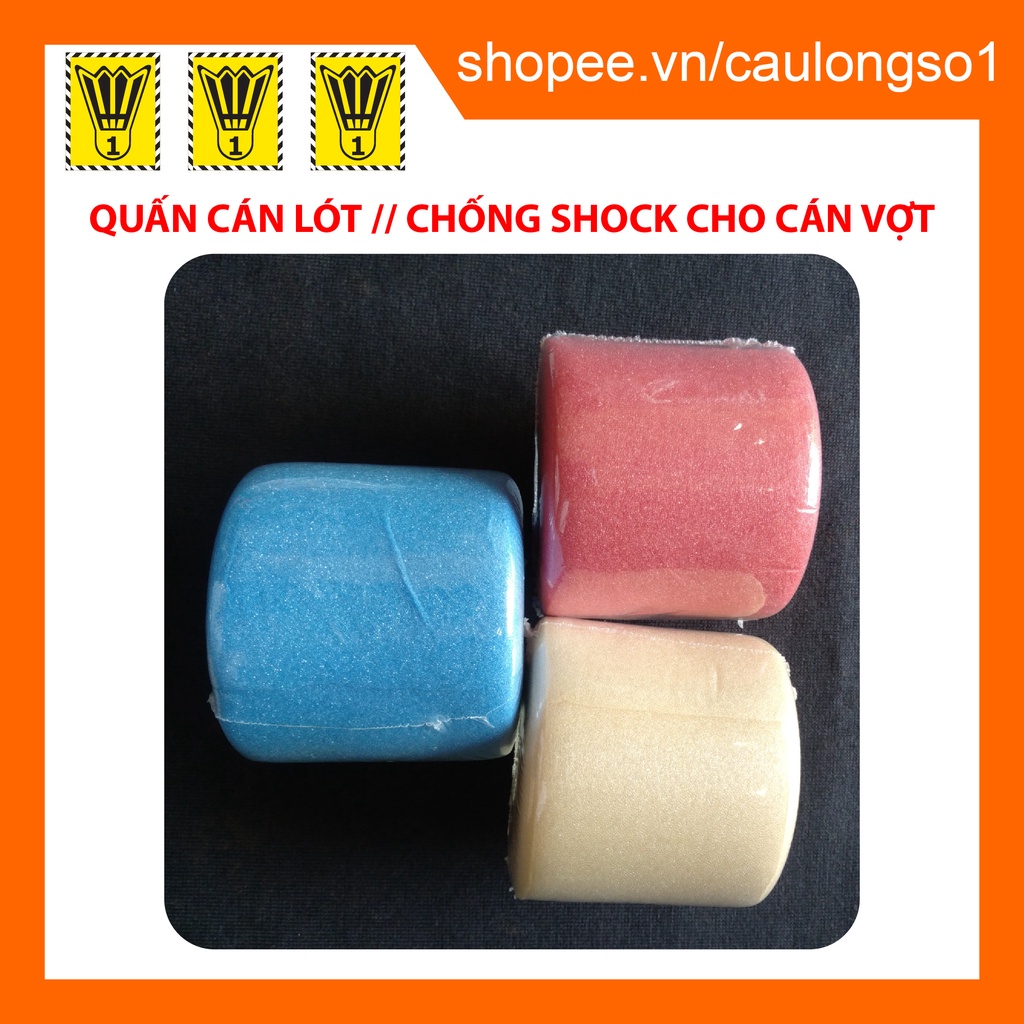 Quấn cán lót cán vợt Quấn cán lót cốt vợt tạo cảm giác êm không làm tăng kích thước tay cầm vợt