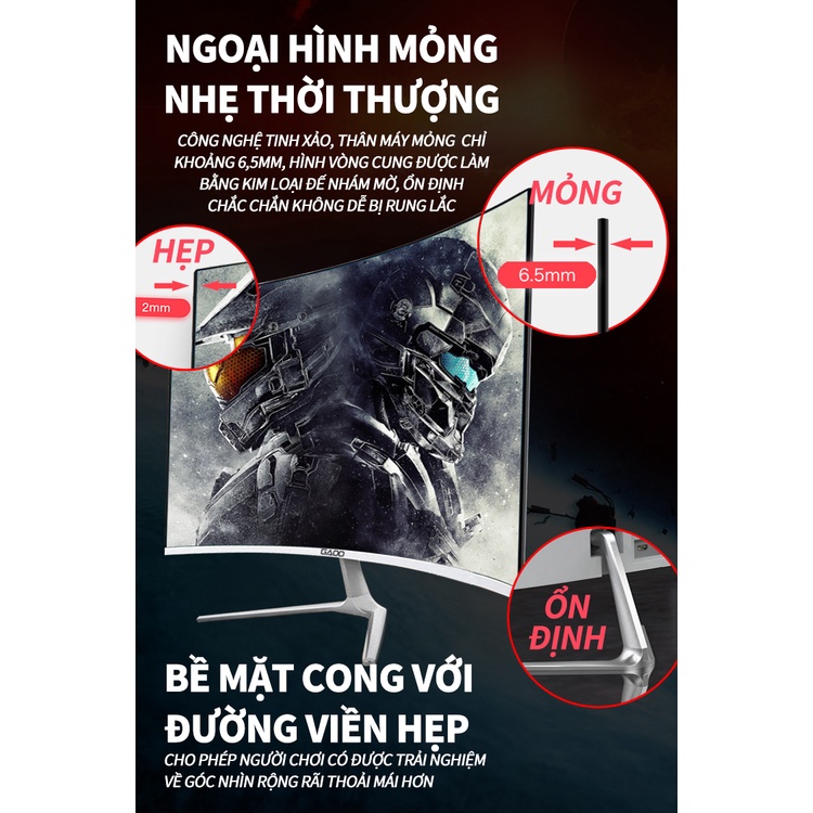 Bảo hành-Màn hình máy tính  24 inch Màn hình cong DC điều chỉnh tỉ lệ ánh sáng xanh, lọc ánh sáng xanh một cách hiệu | BigBuy360 - bigbuy360.vn