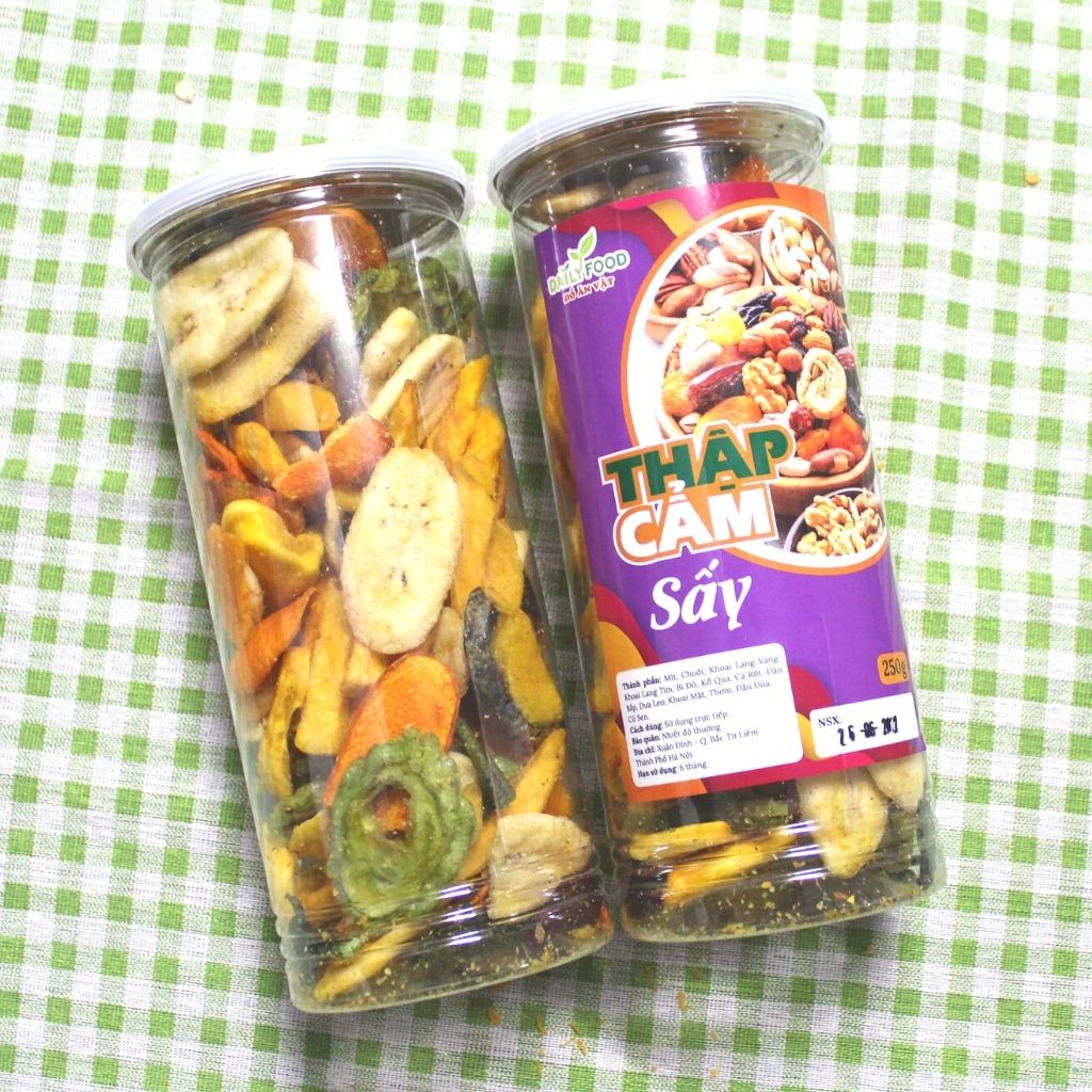 Trái cây thập cẩm sấy 250g DailyFood chính hãng đồ ăn vặt vừa ngon vừa rẻ
