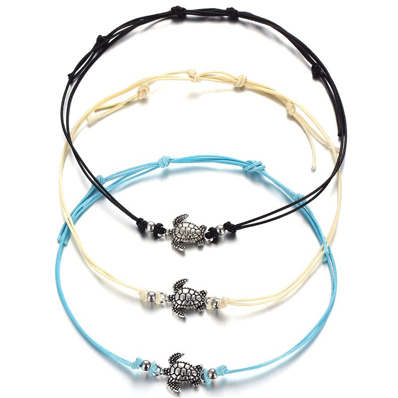 Set Vòng Đeo Tay + Lắc Chân Khắc Hình Rùa Cổ Điển | BigBuy360 - bigbuy360.vn