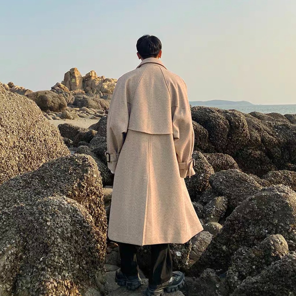 Áo khoác dạ nam dáng dài MENSTORE94. phong cách Hàn Quốc cực sang