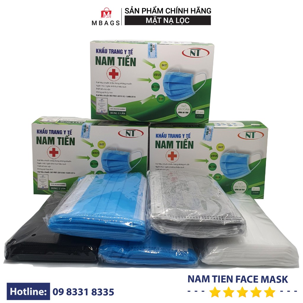 [SẴN NHIỀU LOẠI] Hộp Khẩu Trang Y Tế 4 Lớp ( 50 chiếc/hộp), Có Tác Dụng Kháng Khuẩn,Lọc Khói Bụi Độc Hại.. [ Nhiều Màu]