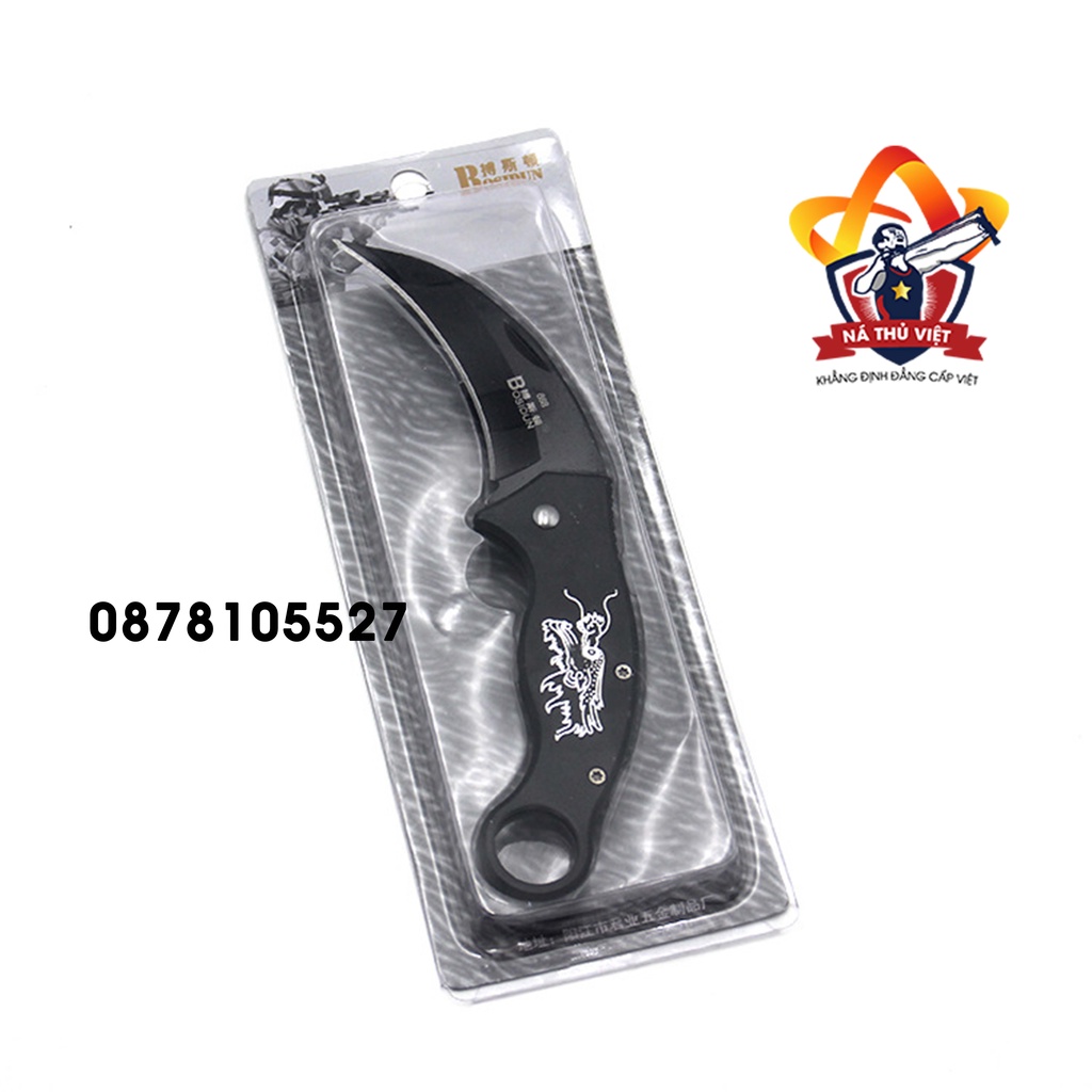 Phụ Kiện dã ngoại dao gấp bỏ túi Karambit siêu tiện lợi dã ngoại đi chơi đều được