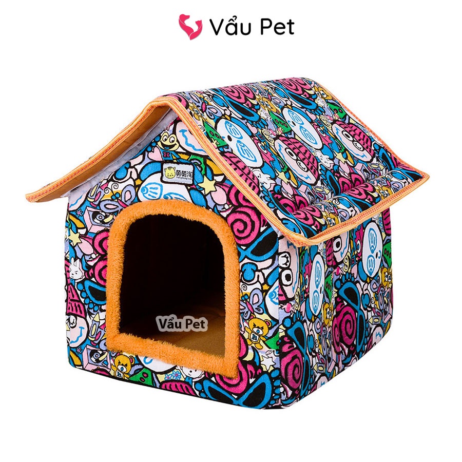 Nhà đệm cho chó mèo có thể gấp gọn - Nệm cho chó mèo Vẩu Pet Shop