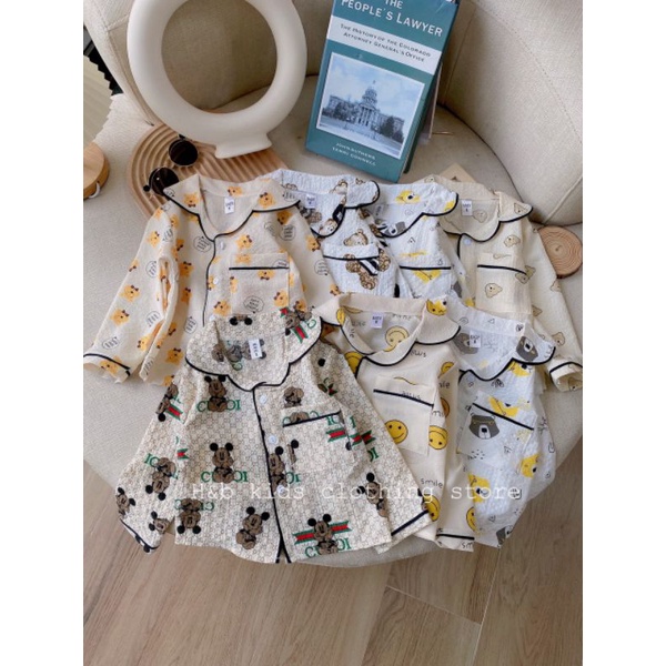Bộ Pijama  chất xốp loại 1 chạy viền lé siêu xinh cho bé