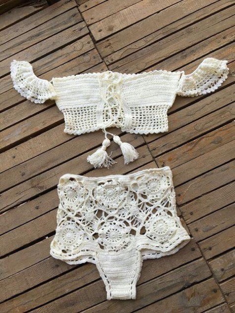 Áo bikini len  bánh bèo | BigBuy360 - bigbuy360.vn