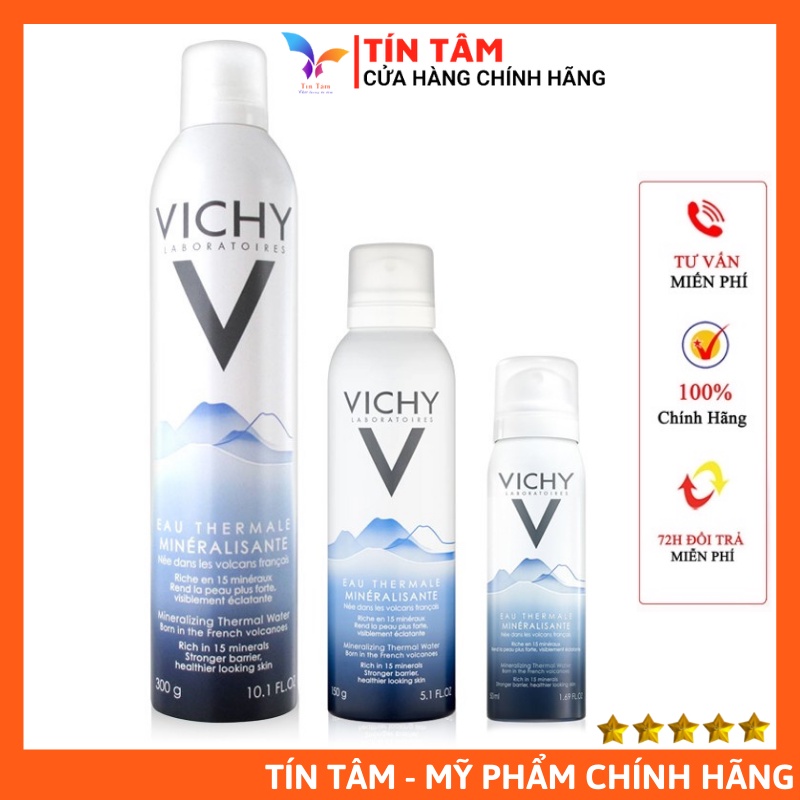 Xịt Khoáng Vichy Pháp Cấp Ẩm Dưỡng Da (150ml và 300ml)