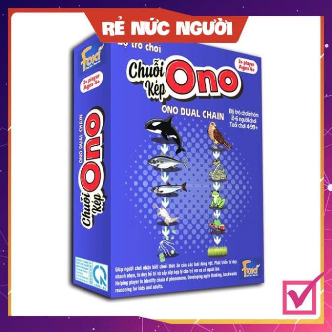 [LẺ=SỈ=SIÊU RẺ] Board game-Chuỗi Ono KÉP Foxi-thẻ glenndoman thông minh-chuỗi thức ăn của động vật biển