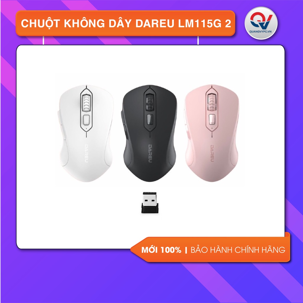 Chuột không dây Dareu LM115G 2 màu nhỏ gọn