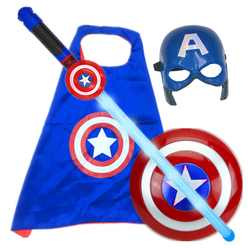 Đồ chơi hóa trang nhân vật Biệt đội siêu anh hùng đội áo choàng,mặt nạ,gang tay Spiderman,Người nhện cho bé