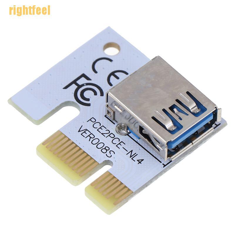 rightfeel USB 3.0 PCI-E 1X to 16X Extension Cable Mining PCI-E Extended Line Card Adapter