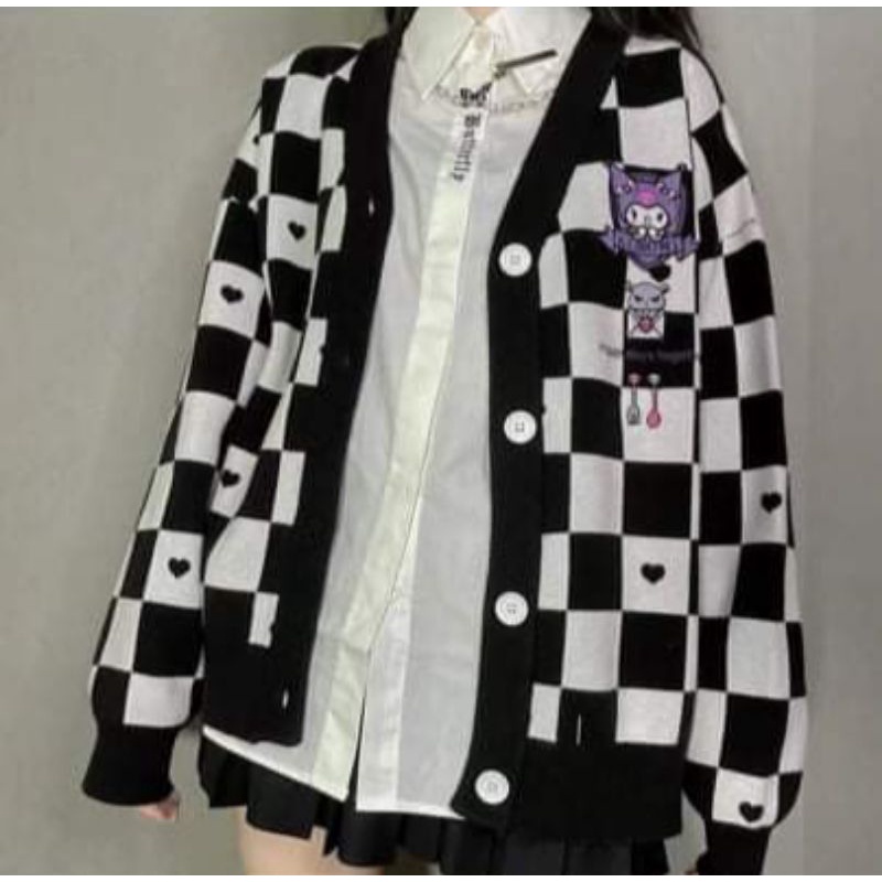 Áo khoác len Cardigan hoạ tiết Cinnamoroll 🐰