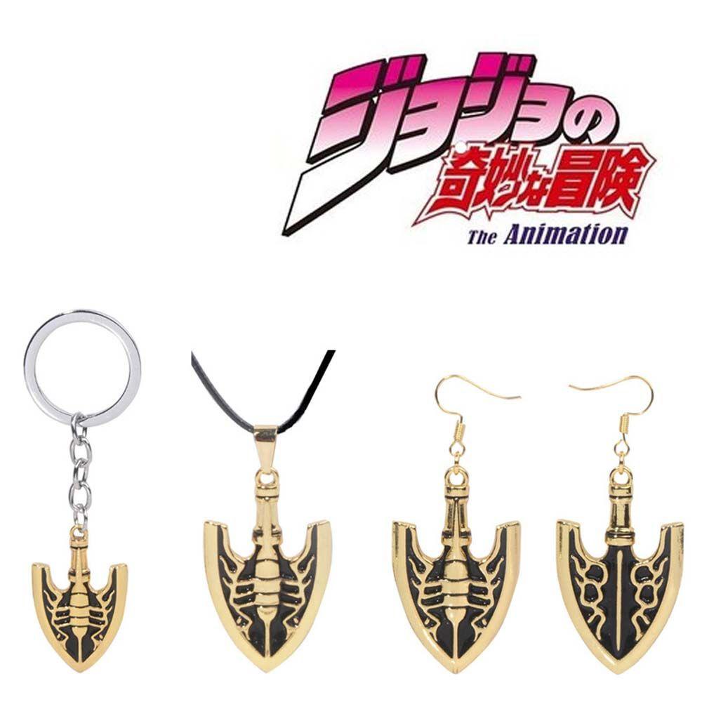 IVORY JOJO Bizarre Adventure Necklace Punk Simple Women Fans Gifts Stand-in Awakening Alloy Cosplay Key Chain