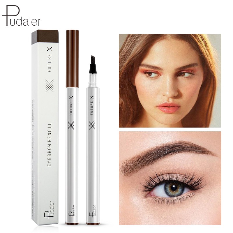 Bút trang điểm lông mày Pudaier 3 màu E3008 sắc không thấm nước 10g