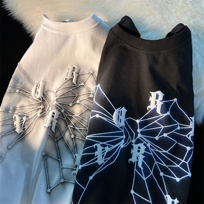 NRVP Áo Thun Mùa Hè Tay Cộc Oversize In Họa Tiết Phong Cách Hàn Quốc Cho Nam / Nữ