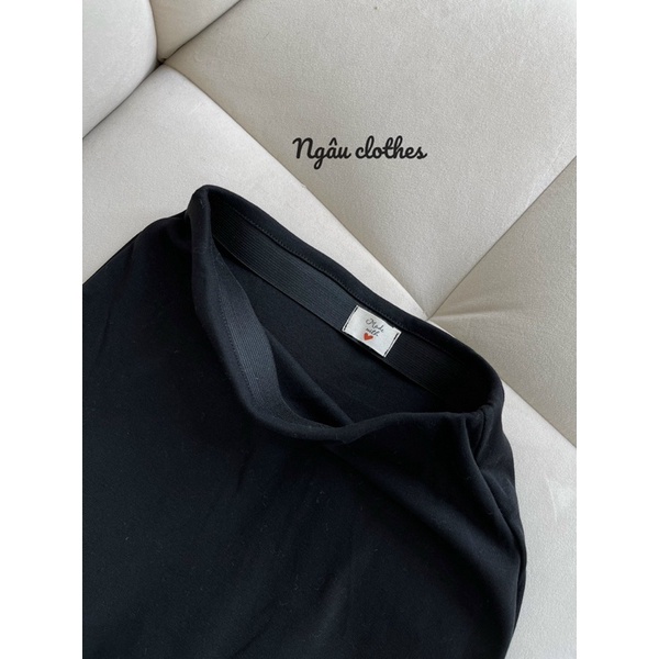 Chân Đen Dáng Xoè Thun- Chân Váy Dài Thun Cotton