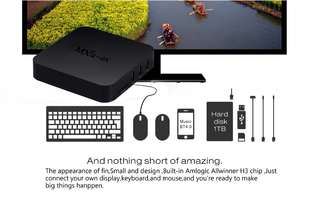 ANDROID Đầu Tv Box Mxq Rk3229 1g / 8g 4k Hd Mxq-4K Chất Lượng Cao