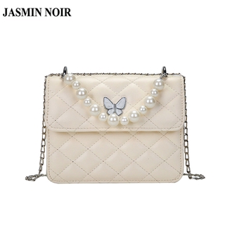 Túi Đeo Vai JASMIN NOIR Da Pu Gắn Ngọc Trai Thời Trang Cho Nữ