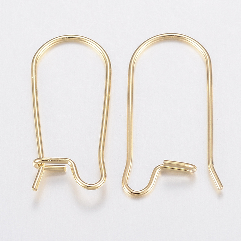 20PCS 10PCS 20x9x0.8mm 304 Stainless Steel Earring Hooks Golden For Earring Findings