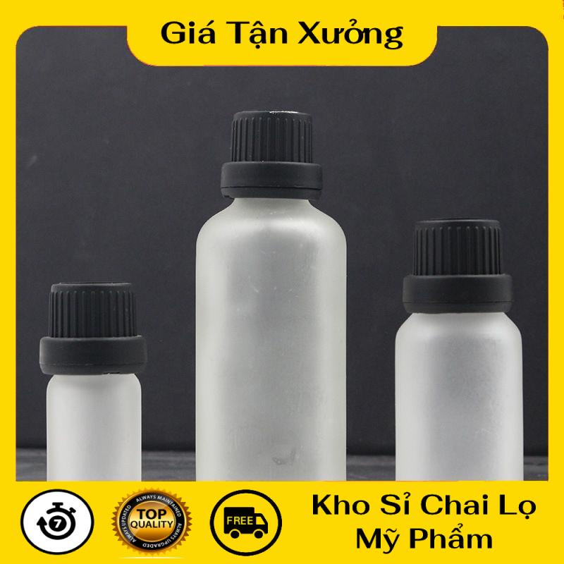 Lọ Chiết Serum Thủy Tinh Phun Mờ Cao Cấp Nắp Vặn Đen, Trắng 50ML, 100ML Dùng Chiết Mỹ Phẩm, Tinh Chất , phụ kiện du lịch