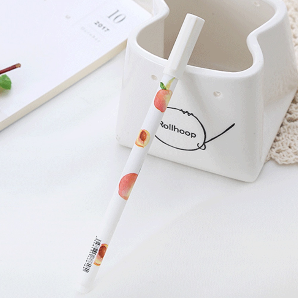 Set 6 Bút Mực Gel Hình Quả Đào Dễ Thương
