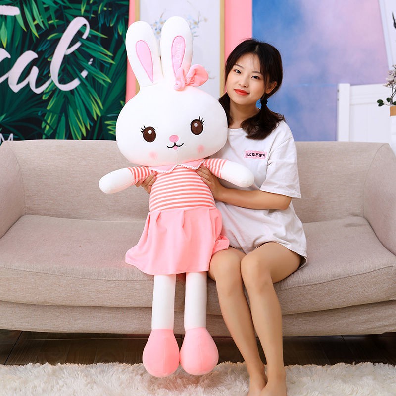 Đồ chơi sang trọng Bunny búp bê lớn siêu dễ thương Gối ngủ ý tưởng quà tặng sinh nhật cô gái cho bạn