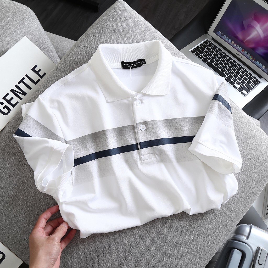 Áo thun nam POLO phối màu PEGASUS301 3M - Chất liệu cotton poly cực đẹp THE BASIC STORE
