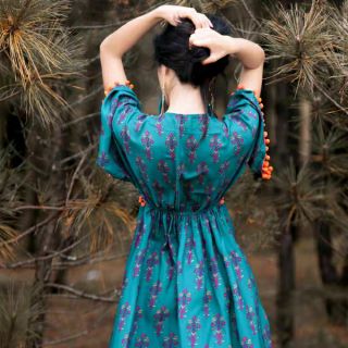 Váy Du Lịch Phong Cách Boho Vintage ( V35 )