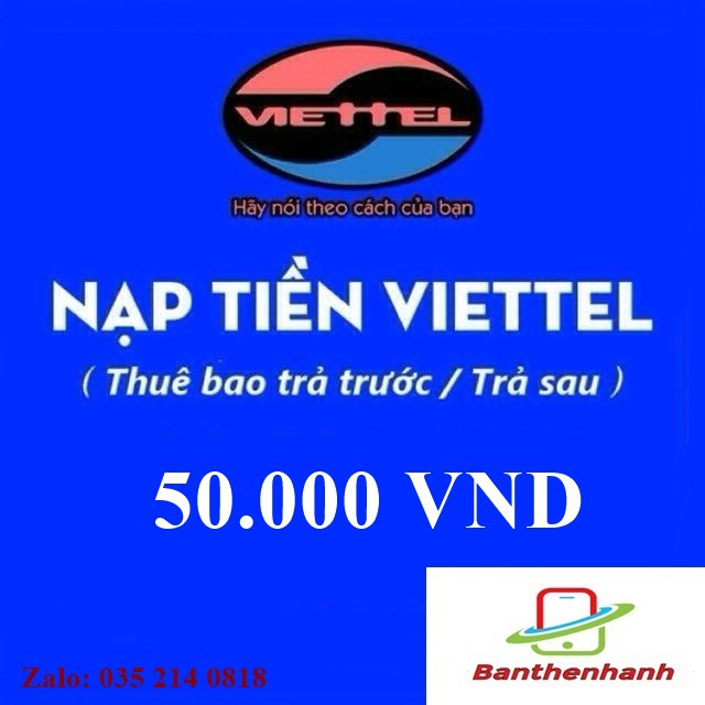 Thẻ viettel 50k giá tốt nhất