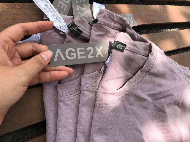 Áo thun trơn #AGE2X màu Tan, Matcha, Tím môn | BigBuy360 - bigbuy360.vn