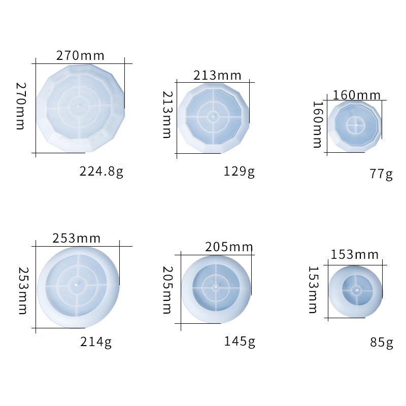 Khuôn Silicon Khay Hoa Quả Hình Tròn Handmade