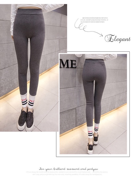 Quần legging big size màu xám lai bo sọc trắng size lớn 4Xl 65-85kg