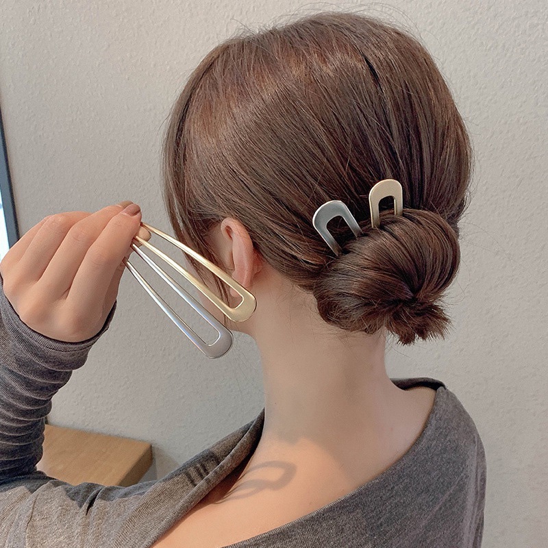 Kẹp Tóc Kim Loại Hình Chữ u Tạo Kiểu Tóc Dễ Phối