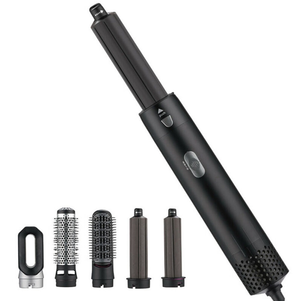 5in 1 Hair Dryer Styler Volumizer Straightener Curler Comb 1000W Hot Air Brush Hairdressing Tool