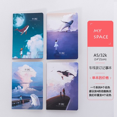 Tập Viết bài cho học sinh màu sắc Đáng yêu Đa dạng - Tập A5 notepad