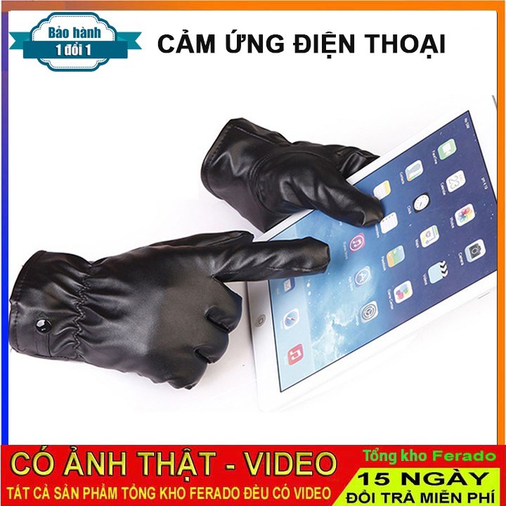 Găng tay lót nỉ cảm ứng điện thoại - da chống thấm - SỈLẺLONGBIÊN